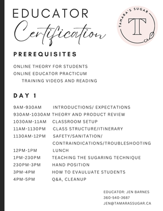 1 Day Educator Certification Class